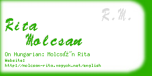 rita molcsan business card